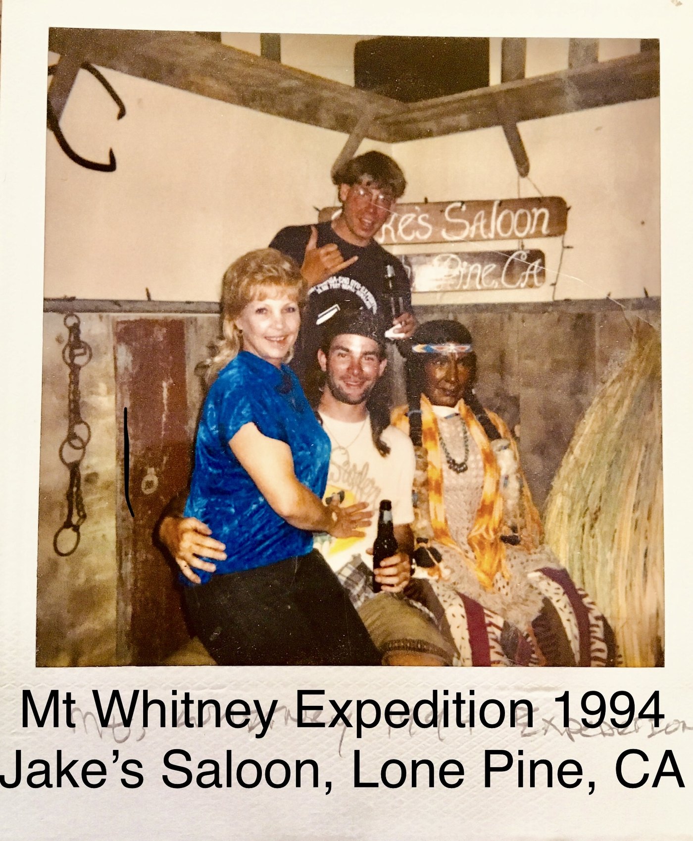 Polaroid taken at Jake&rsquo;s Saloon, Lone Pine, California, June 1994